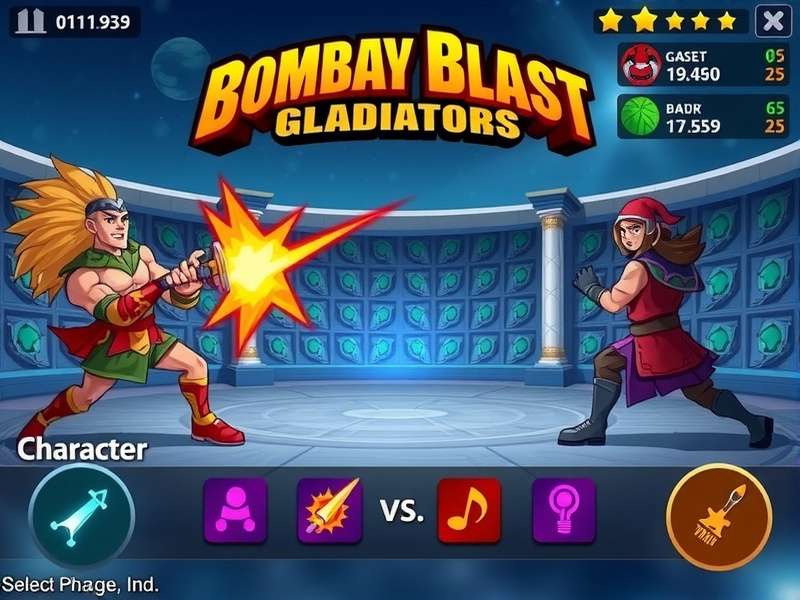 Bombay Blast Gladiators character selection screen