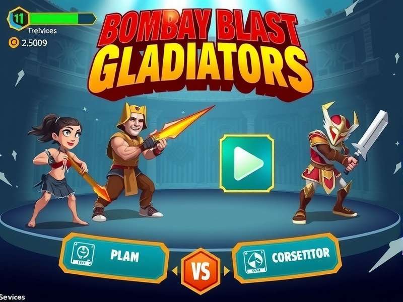 Bombay Blast Gladiators gameplay screenshot showing combat action
